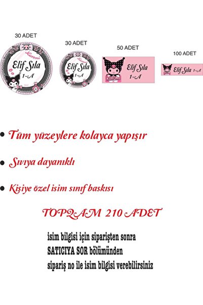 SIRADIŞI REKLAM KUROMI ŠKOLSKA OZNAKA OD 210 KOMADA