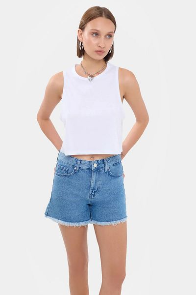 Hiccup Αμάνικο Crop Top με λαιμόκοψη