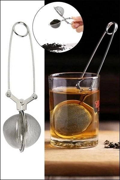 EUROLUXE Stainless Steel Flour Cocoa Powder Sugar - Herbal Tea Screen with Brewing Strainer and Tongs