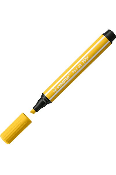 Stabilo 68 Max Yellow Felt Tip Pen - 768/44-5-Pkt