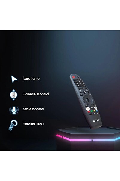 ONVO Android Tv Kumandası Ses Komutlu Sihirli Uyumlu