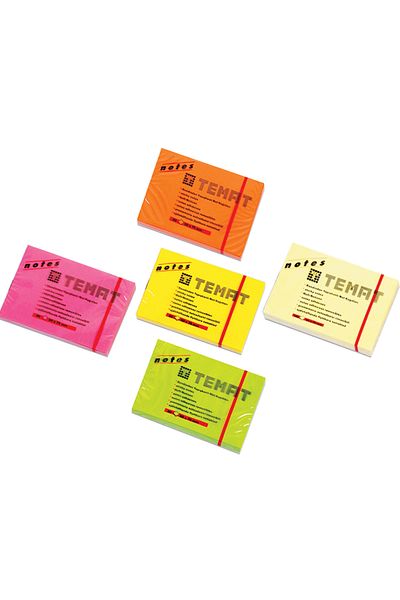 Temat Adhesive Note Paper (12 PCS)phosphorescent Orange 50x75 Mm 62893