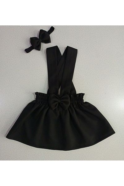 Yumurcak Black Crepe Dress and Bandana