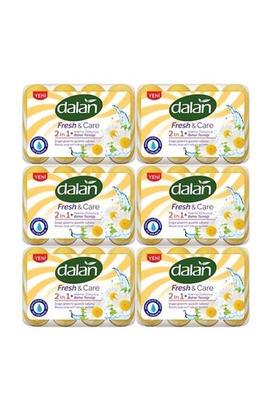 Dalan Natural Glycerin Beauty Soap Fresh & Care 2 In 1 Creamy Touch Spring Freshness 6 Pieces
