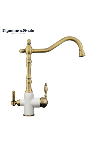 OEM Mutfak Evye Bataryası Dual Flow Su Arıtma Çıkışlı Yeni Antik/beyaz Ithal ...