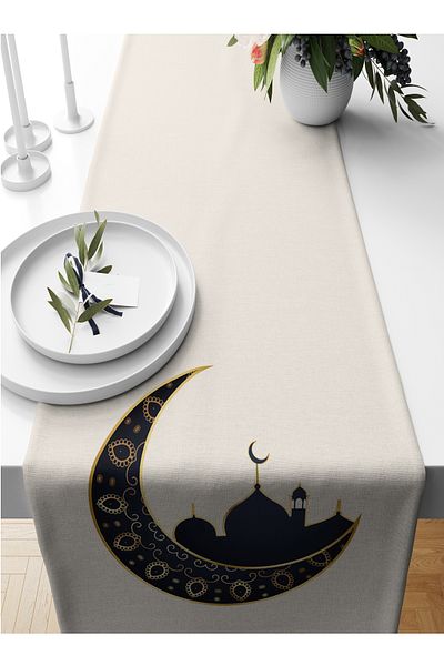 Bertille Home Ramadan Series 140x40 Cm Digital Printed Runner (Ramadan)