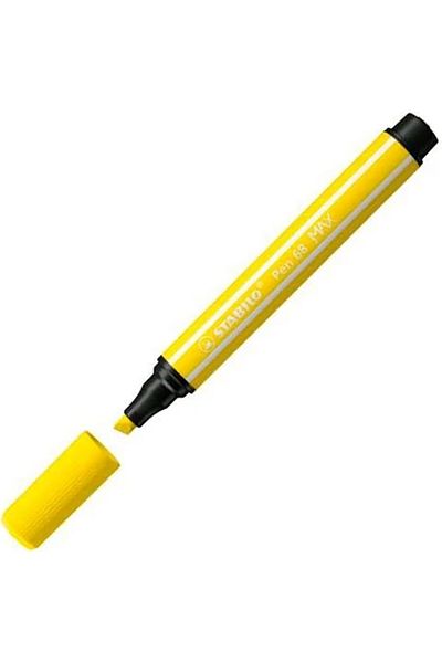 Stabilo 68 Max Lemon Yellow Felt Tip Pen - 768/24-5-Pkt