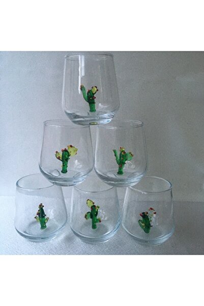 Paşabahçe 6'lı Kaktüs Figürlü Kahve Yanı Su Bardağı Takımı (6 ADET)