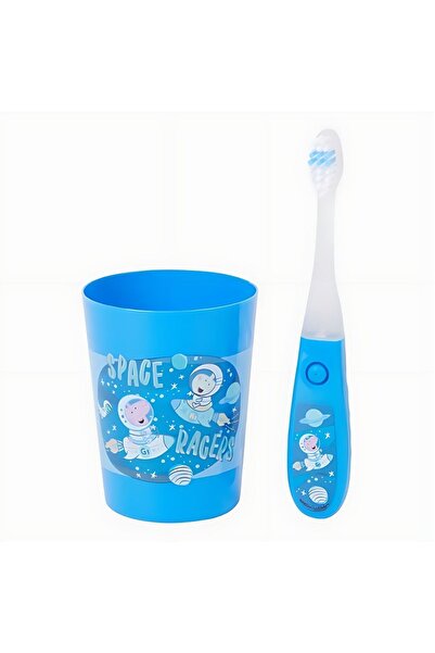 NİCKELODEON Işıklı Zaman Ayarlı Çocuk Diş Fırçası Ve Bardağı, Peppa Pig Diş F...