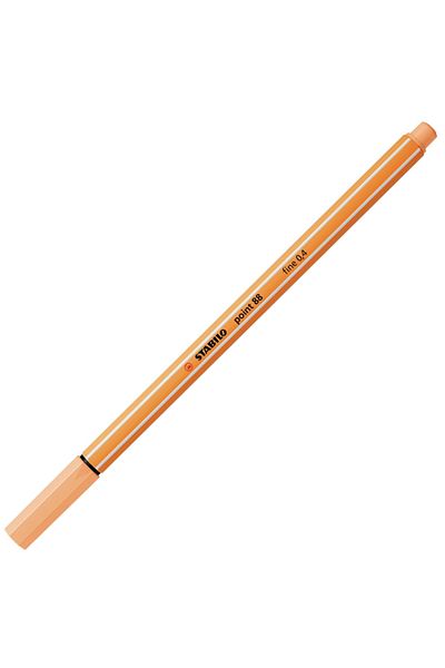 Stabilo Pastel Orange Fine Pen - Felt Tip, 88/25-10-Pkt