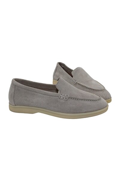 aayak&kabımofficial Gerçek Deri Bej Süet El Yapımı Günlük Kadın Ayakkabı