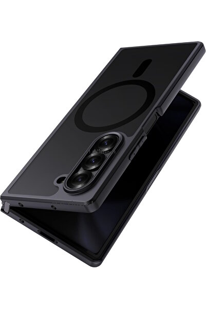 m.tk moveteck Samsung Galaxy Z Fold 6 Kılıf Kamera Çıkıntılı Magsafe Şarj Destekli Mat Renkli Hassas Butonlu Kapak