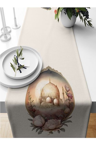 Bertille Home Ramadan Series 140x40 Cm Digital Printed Runner (Ramadan)