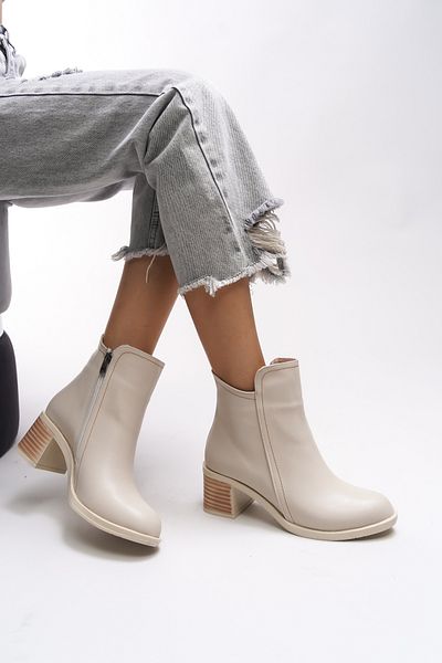 Riccon Γυναικείες μπότες με τακούνι Zairlyrth Beige - 0012503   Μοντέλο