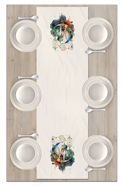 Bertille Home Ramadan Series 140x40 Cm Digital Printed Runner (Ramadan)