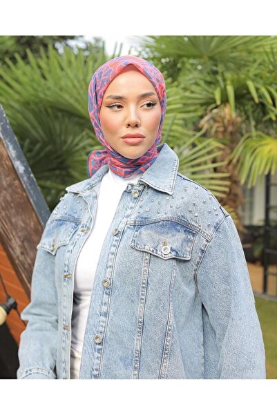 SHİROSA Γυναικείο τζιν μπουφάν με κεντημένο τζιν σε ανοιχτό μπλε χρώμα