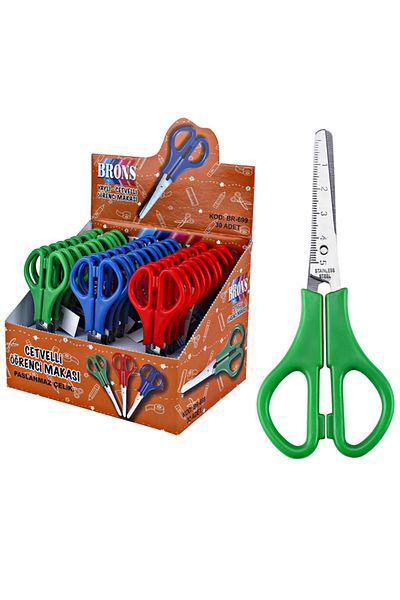 Brons Student Scissors with Ruler Br-699-30 Pack-30-pk