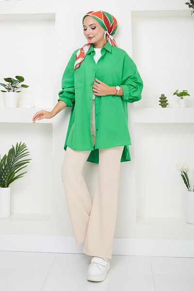 ModaMerve Beige Colored Elastic Waist Trousers - Ett10072-M