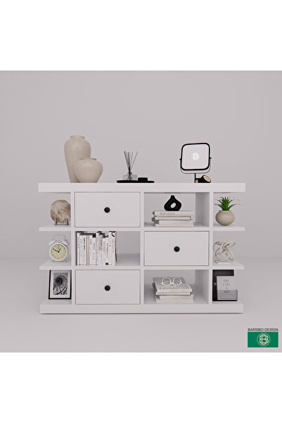 barisbo design Kitaplık Açık raf Çekmeceli Geniş Depolama Alanlı Çok Amaçlı M...