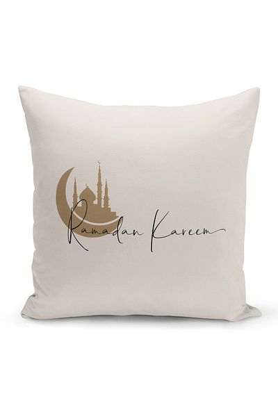 Bertille Home Ramadan Series Double Sided Digital Printed Throw Pillow Case (Ramadan Cushion Cover)