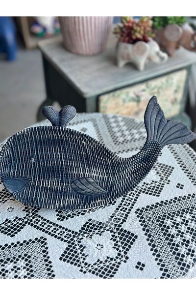 Baykuşca Dekoratif Balina Tabak, Duvar Tabağı, Banyo Aksesuar