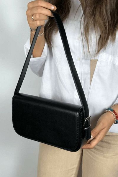 Merisax Lizzabel Vicky Model - Geanta Baguette pentru Femei cu Husa Neagra