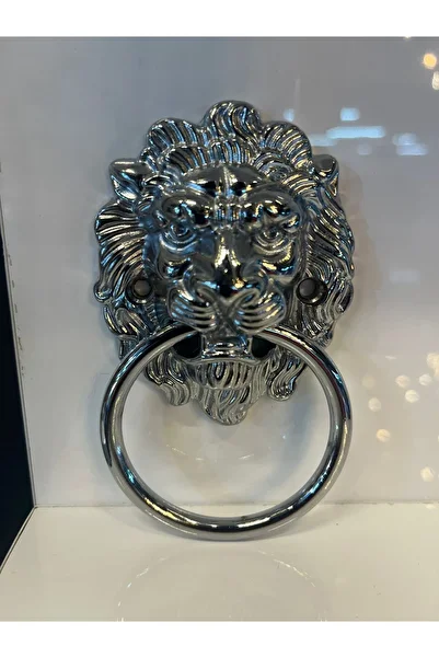 Taşkın Aksesuar Lion Head Metal Handle Chrome Furniture Chair Decorative Ornament Gold Drawer Cabinet Cabinet Door Unit Handle