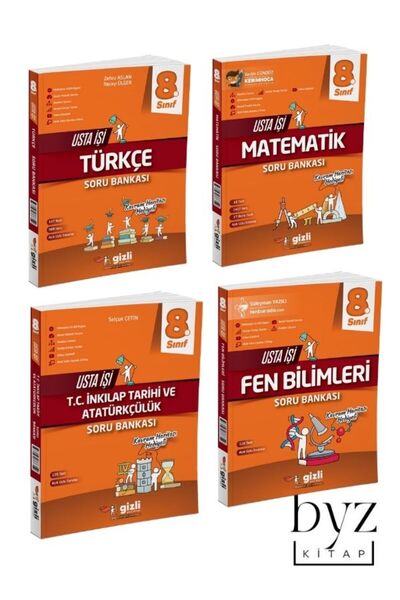 Gizli Yayınları Gizli Yayınları 8.Sınıf  Matematik-Fen Bilimleri-Türkçe-Sosya...