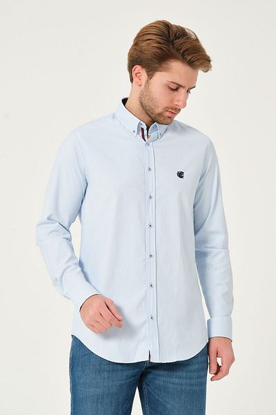Catto Peak Regularfit Oxford Blue Shirt