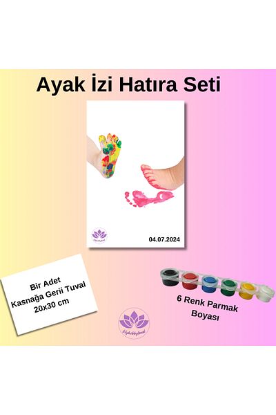 LİLYHOBBYLAND Baby Footprint Keepsake Set