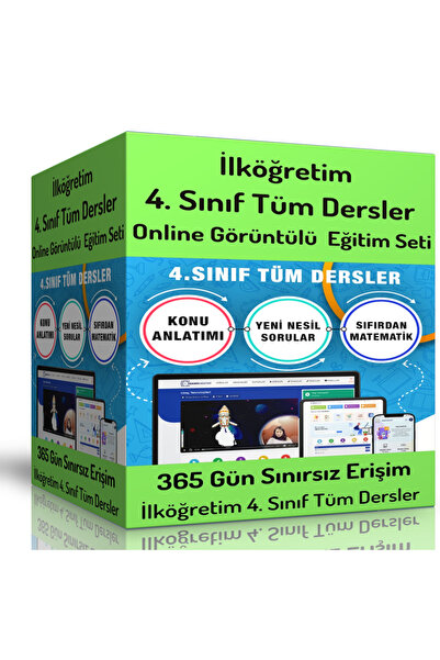 Enine Boyuna Eğitim İlköğretim 4. Sınıf Tüm Dersler Online Görüntülü Eğitim Seti