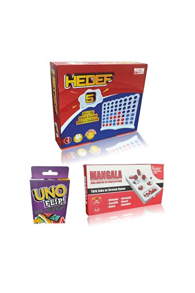 ALAY Ticaret مانجالا - الهدف 5 - Uno Flip - مجموعة اقتصادية مكونة من 3 قطع
