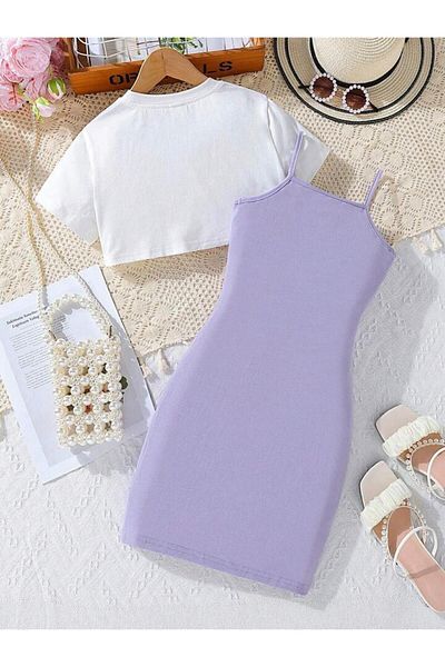 Keywest Rochie tricou crop cu imprimeu Da pentru fete