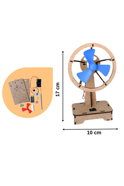 RML - RoboMakerLab - Pervane Eğitici Kendin Yap Hareketli Demonte Ahşap MDF S...