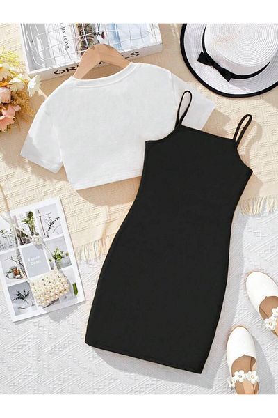 Keywest Rochie tricou crop cu imprimeu Da pentru fete