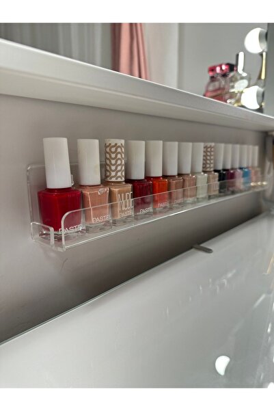 ipeksi pleksi 50 Cm Oje Rafı (YANLARI KAPALI)