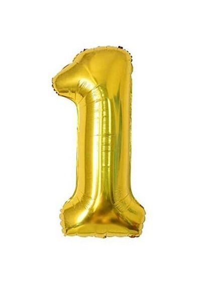 asöy King Crown 1 Year Old Balloon Chain Set Happy Metallic Balloon