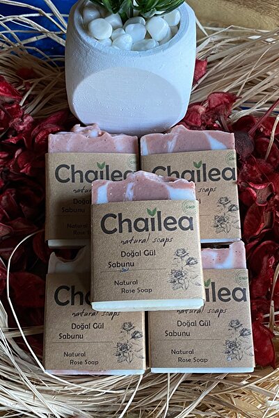 Chailea صابون الورد الطبيعي الطبيعي المصنوع يدوياً 100 جرام 5 عبوات