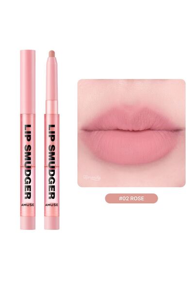 Amuse Lip Smudger (KORENDY) Dolgun Görünüm Sağlayan Yumuşak Tonlu Dudak Kalemi #02 Rose