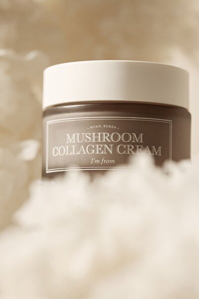 I'm From Mushroom Collagen Cream (KORENDY) (ELASTİKİYET ARTIRICI %30 VEGAN KOLAJENLİ KREM) 50ml