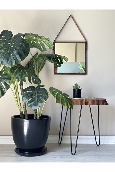 odka 40litre Klasik Saksı Tabaklı 40cmx40cm Siyah