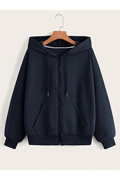 DAXİS Sportwear Company Unisex Fermuarlı Cepli Kapüşonlu Sweatshirt DAXİS Spo...