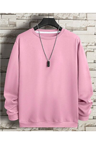CAMİNHO DA LUA Unisex Ανδρικό-Γυναικείο φούτερ χωρίς στάμπα, χρωματιστό, με λ...