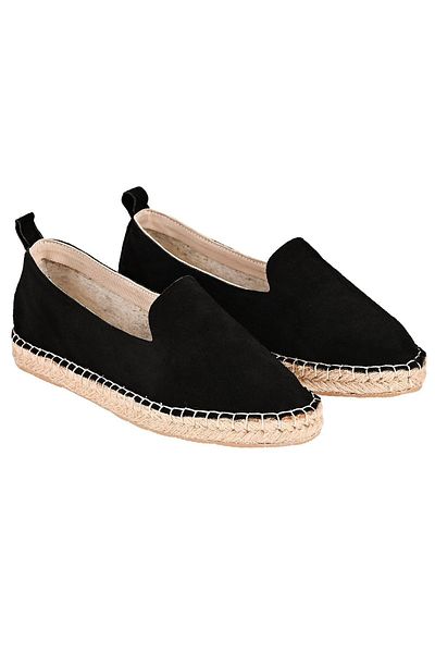 NOOSY Pánská černá espadrilka z pravé kůže