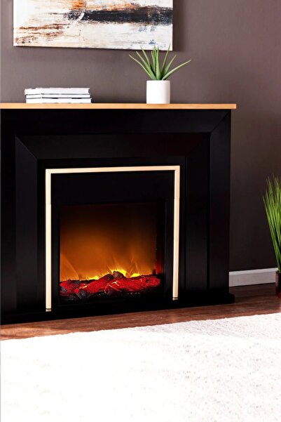 ARİF Dekoratif Elektrikli Yapay Şömine - 50x40 Cm - Odun Görünümlü, Bluetooth...