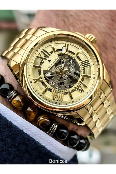 Navimarine Yellow Color Functional Automatic Men's Wristwatch