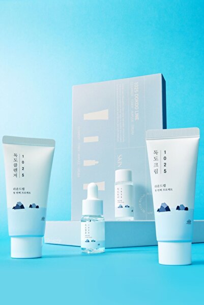 Round Lab 1025 Dokdo Trial Kit (KORENDY) Cleanser 30ml Toner 20ml Ampule 10ml...
