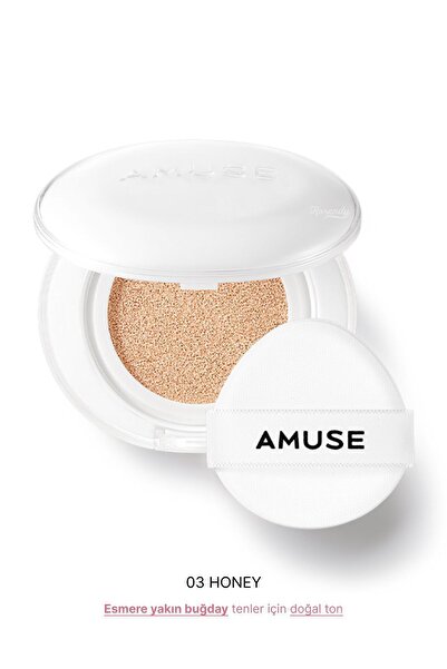 Amuse Ceramic Skin Perfector Spf40 Pa (KORENDY) Seramid Peptitli Porselen Cilt Cushion 15g #03honey