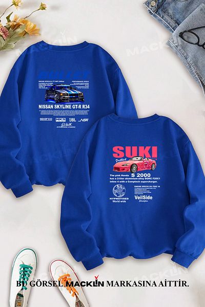 macklin Combinație de cuplu iubit - Fast & Furious Bullet & Suki BACK Set de hanorace cu decolteu cu imprimeu