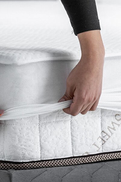 Britishome Bedding Tek Kişilik Sıvı Geçirmez Ses Yapmaz Yatak Koruyucu Kapitoneli Tam Kenar Lastikli Alez